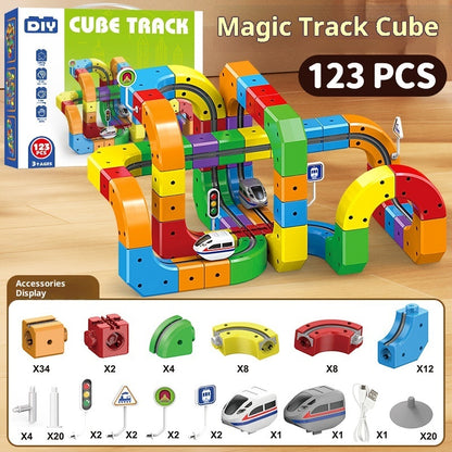 Small Train Track Cube Toy