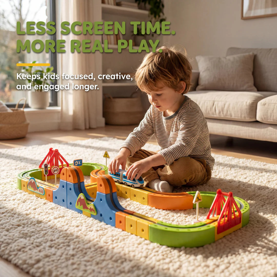 Small Train Track Cube Toy